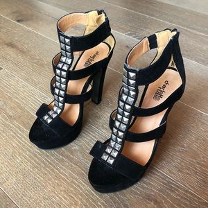 Black Studded Pumps